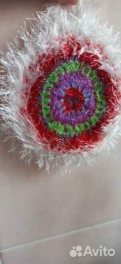 Мочалка ручной работы.вязание крючком