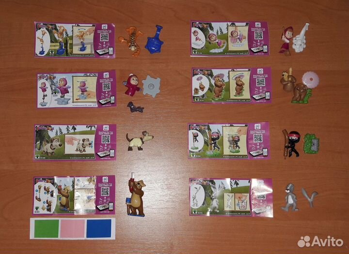 Серия Маша и медведь. Киндер. 4 разные серии