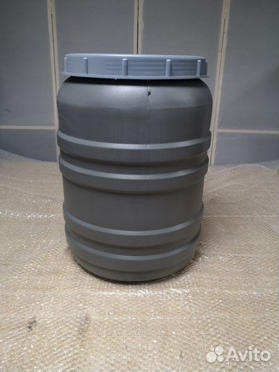 Бочка техническая пластиковая, круглая 50 л