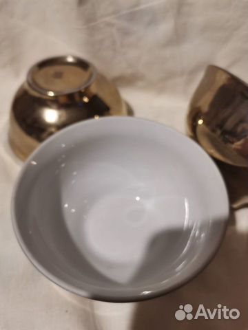 Пиала фарфоровая с золотым покрытием