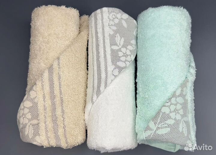 Махровые полотенца 3шт.40х70 