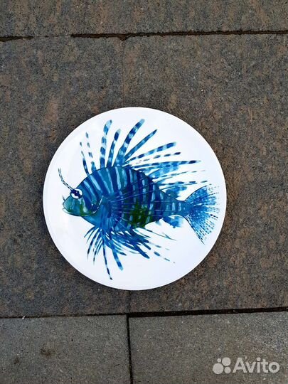 Тарелки авторские фарфор морские гады