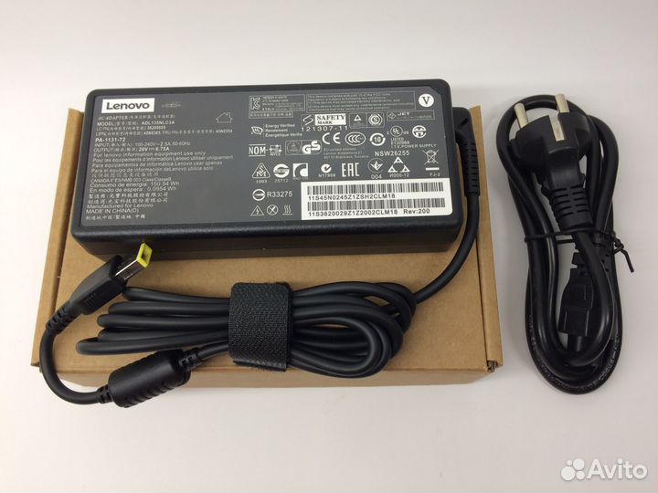 Блок питания Lenovo 20V 6.75A 135W (flat штекер)