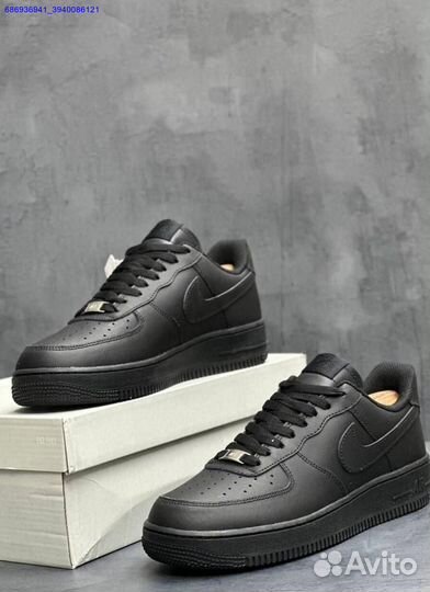 Кроссовки nike air force 1 black (Арт.73271)