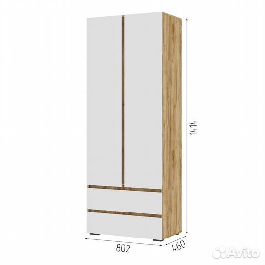 Шкаф распашной двухстворчатый