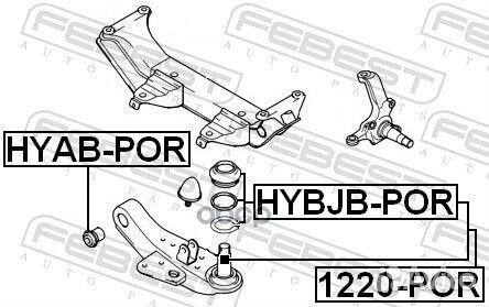 Опора шаровая LR hyundai H100/Porter 2004- FE