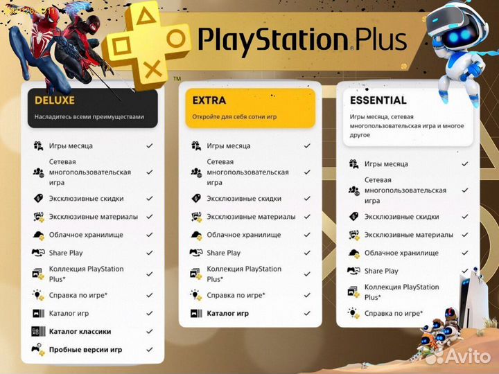 Подписка ps plus delux Украина ps5 ps4 (Арт.89069)