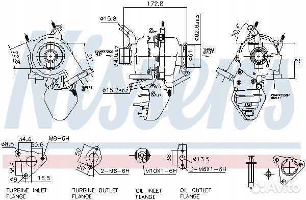Турбокомпрессор Nissens 93342 новый