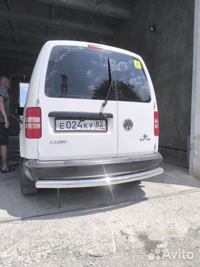 Защита заднего бампера на Volkswagen caddy