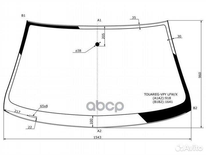 Стекло лобовое volkswagen touareg 02-10 touareg