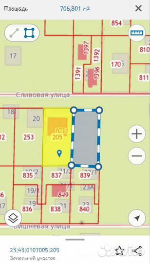 Схема расположения земельного участка на кпт