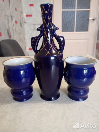 Набор из фарфора, кобальт Возрождение СССР