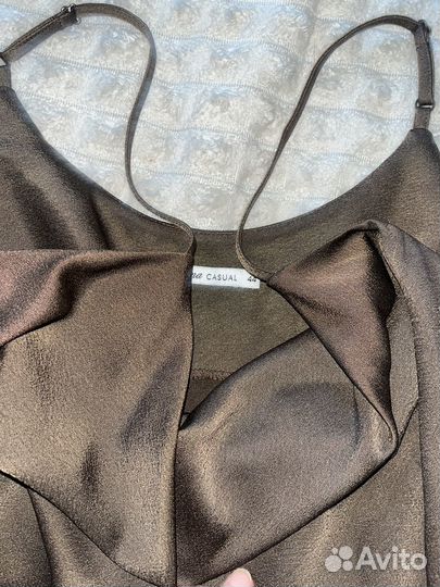 Платье сорочка кофейная