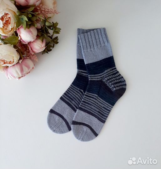 Носки шерстяные вязаные мужские