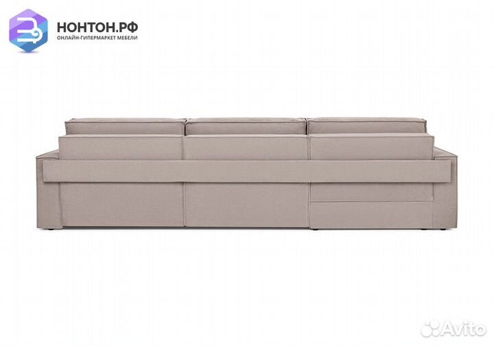 Диван угловой еврокнижка трехместный Тревис бежевы