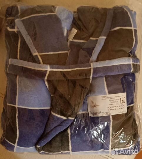 Мужской махровый халат.Без капюшона