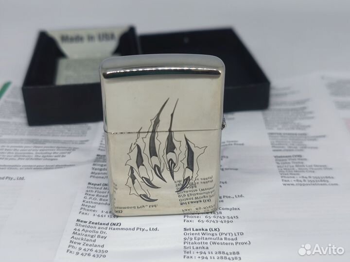 Зажигалка zippo replica sterling armor тигр