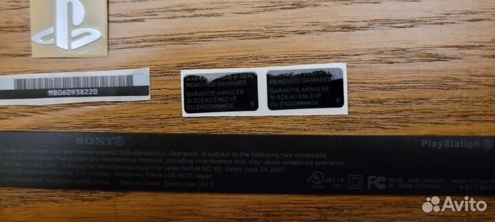 Наклейки для PS4 гарантия