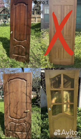 Дверь в коробке, сосна, массив