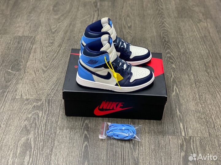 Кроссовки Air Jordan 1 Obsidian (36-45)