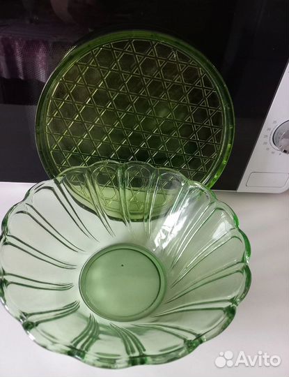 Салатник, поднос, посуда СССР, стекло