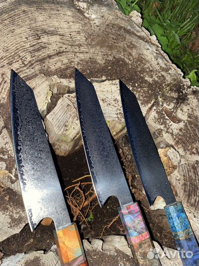 Шеф нож дамасская сталь