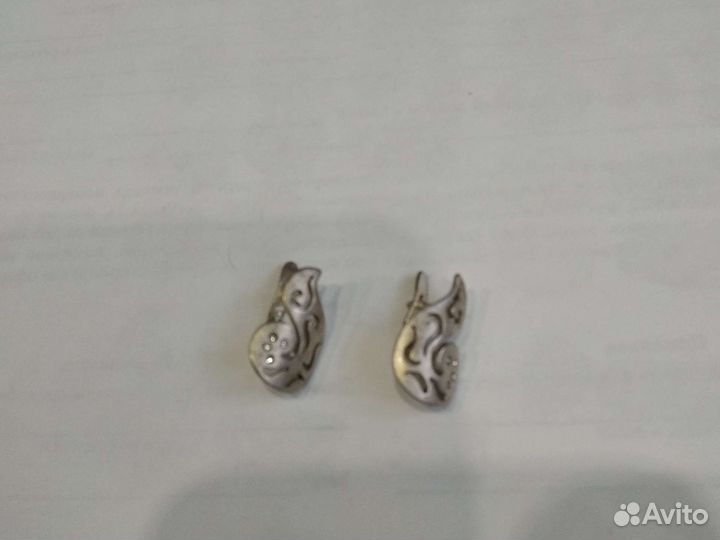 Серьги серебро