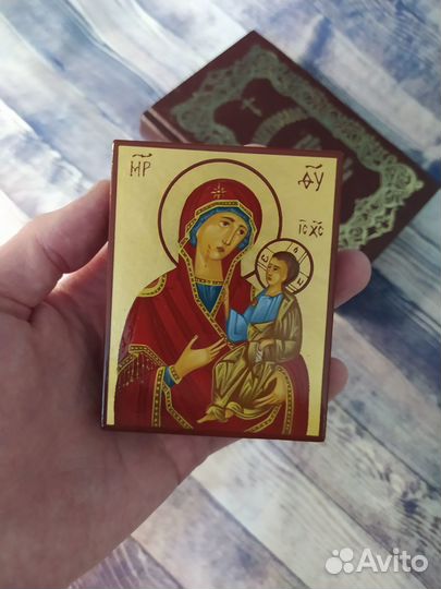 Рукописная икона Богородицы Иверская