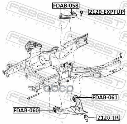 Сайлентблок передн рычага задний ford explorer