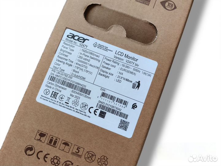 Монитор Acer Vero V247Ybiv новый