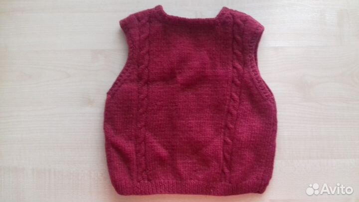 Жилет вязаный на рост до 98см