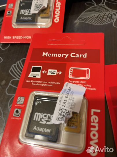 Карта памяти micro sd Lenovo с адаптером