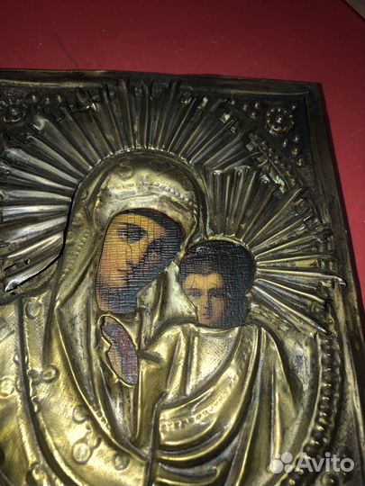 Старинная икона Казанская Богородица