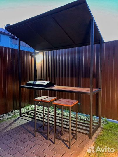 Мангал с крышей