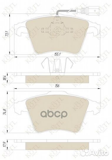 1555KT Колодки тормозные VW touareg-03/transpor
