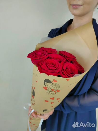 Свежие роза букеты из 25 51 101