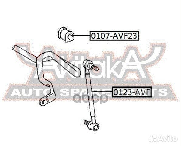 Втулка переднего стабилизатора D23 0107AVF23 asva