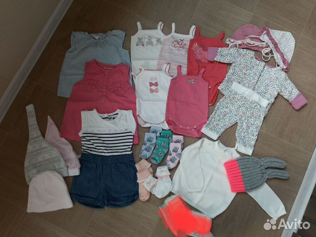 Вещи пакетом для девочки от 0 до 1 года