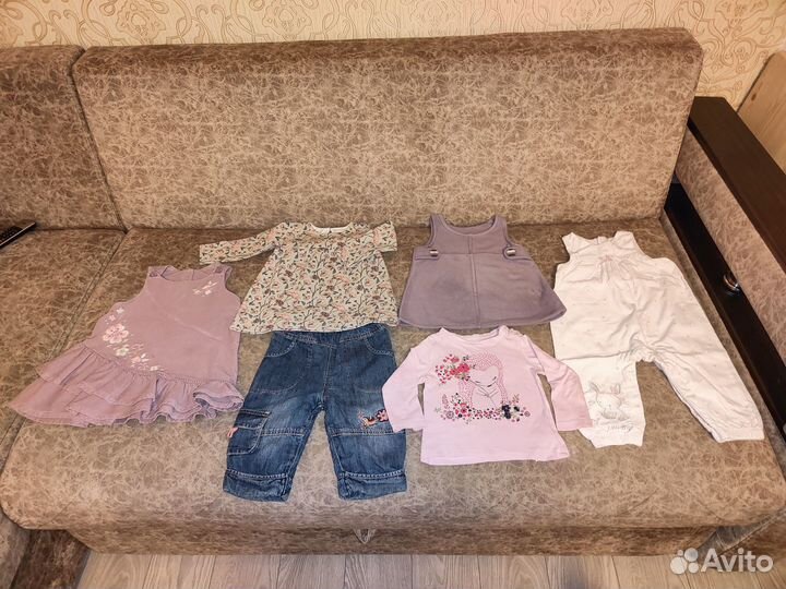 Брендовая одежда на девочку пакетом, 74-80