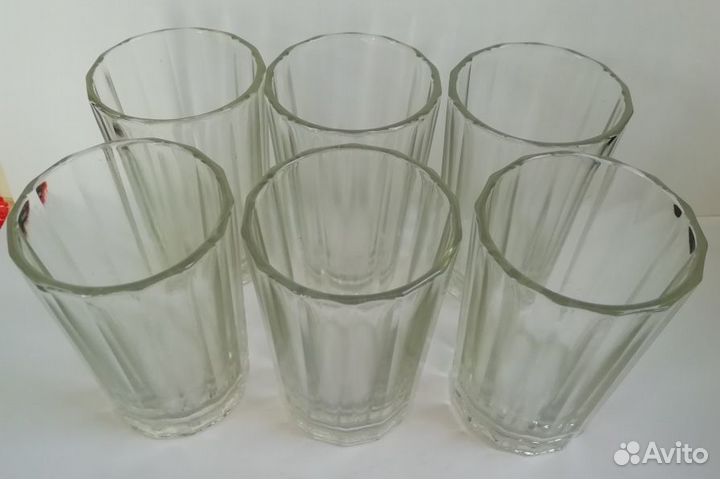 Стопки граненые 6 шт. Уршельский завод, СССР