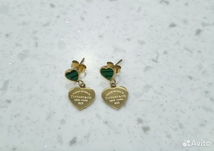 Серьги в стиле Tiffany сталь