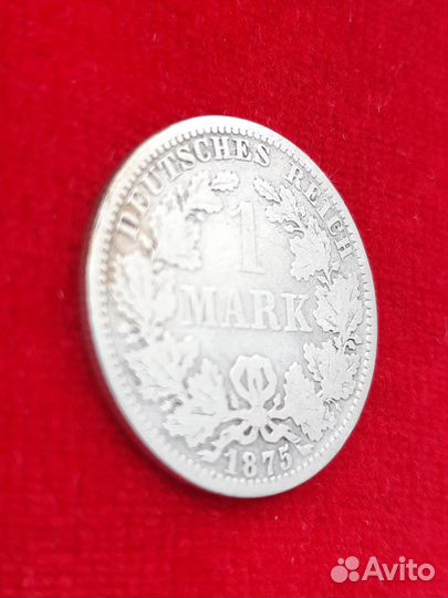 1 марка 1875г Серебро