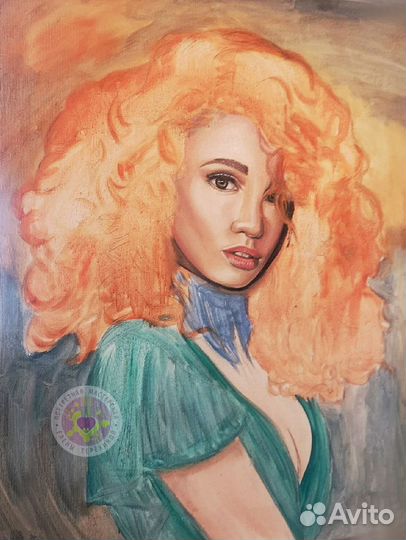 Портрет картина маслом на холсте по фото на заказ