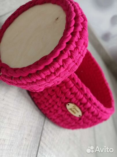 Корзина из трикотажной пряжи