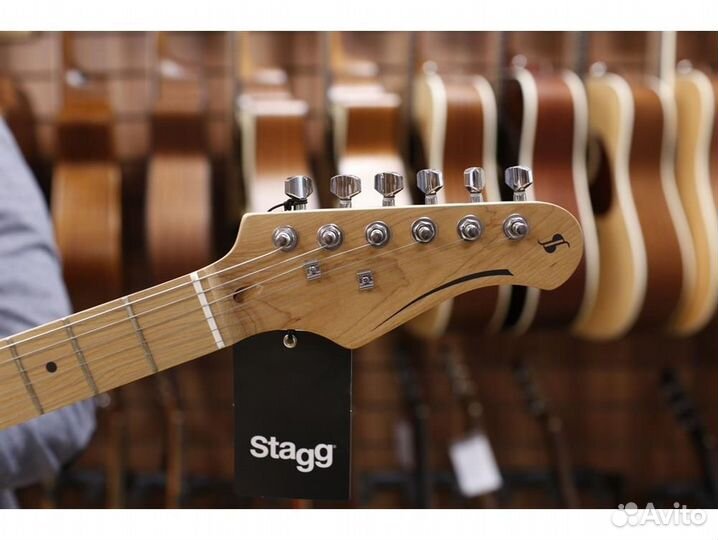 Stagg SES-55 WHB электрогитара, цвет белый
