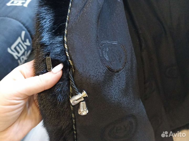 Шуба xs s норковая цвет black llama