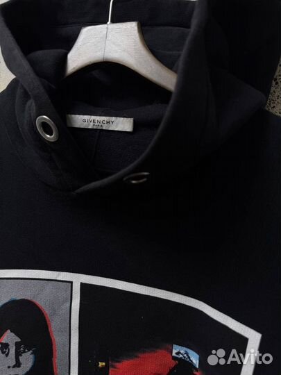 Худи Givenchy Rare Black Logo Over Оригинал