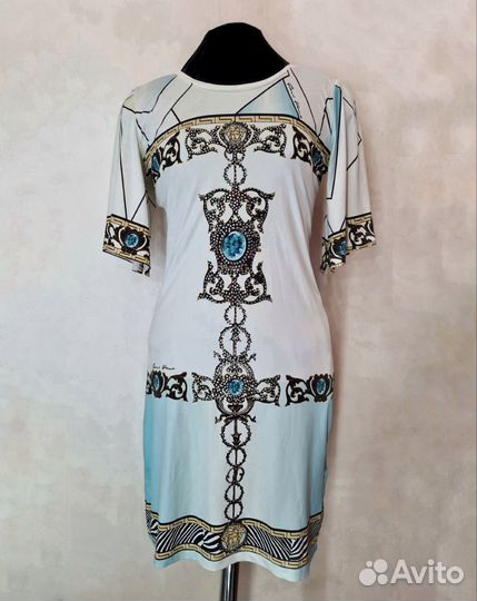 Платье с принтом versace jeans couture M