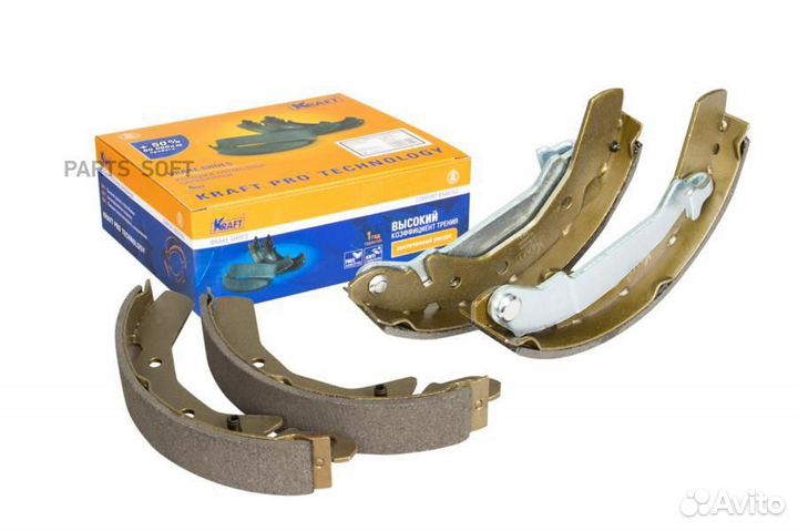 Kraft KT091506 Колодки тормозные барабанные Chevro