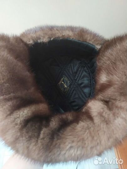 Норковая шапка мужская ушанка